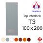 ชุดบานประตู พีวีซี TOP รุ่น INTERLOCK T3 ขนาด 100x200 (พร้อมวงกบ)