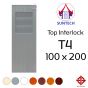 ชุดบานประตู พีวีซี TOP รุ่น INTERLOCK T4 ขนาด 100x200 (พร้อมวงกบ)