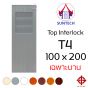 ชุดบานประตู พีวีซี TOP รุ่น INTERLOCK T4 ขนาด 100x200 (เฉพาะบาน)