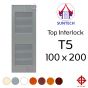 ชุดบานประตู พีวีซี TOP รุ่น INTERLOCK T5 ขนาด 100x200 (พร้อมวงกบ)
