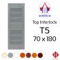 ชุดบานประตู พีวีซี TOP รุ่น INTERLOCK T5 ขนาด 70x180 (พร้อมวงกบ)
