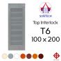 ชุดบานประตู พีวีซี TOP รุ่น INTERLOCK T6 ขนาด 100x200 (พร้อมวงกบ)