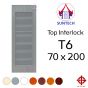 ชุดบานประตู พีวีซี TOP รุ่น INTERLOCK T6 ขนาด 70x200 (พร้อมวงกบ)