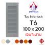 ชุดบานประตู พีวีซี TOP รุ่น INTERLOCK T6 ขนาด 100x200 (เฉพาะบาน)