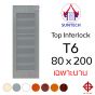 ชุดบานประตู พีวีซี TOP รุ่น INTERLOCK T6 ขนาด 80x200 (เฉพาะบาน)