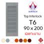 ชุดบานประตู พีวีซี TOP รุ่น INTERLOCK T6 ขนาด 90x200 (เฉพาะบาน)